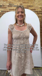 Gingham Button-Up Mini Dress