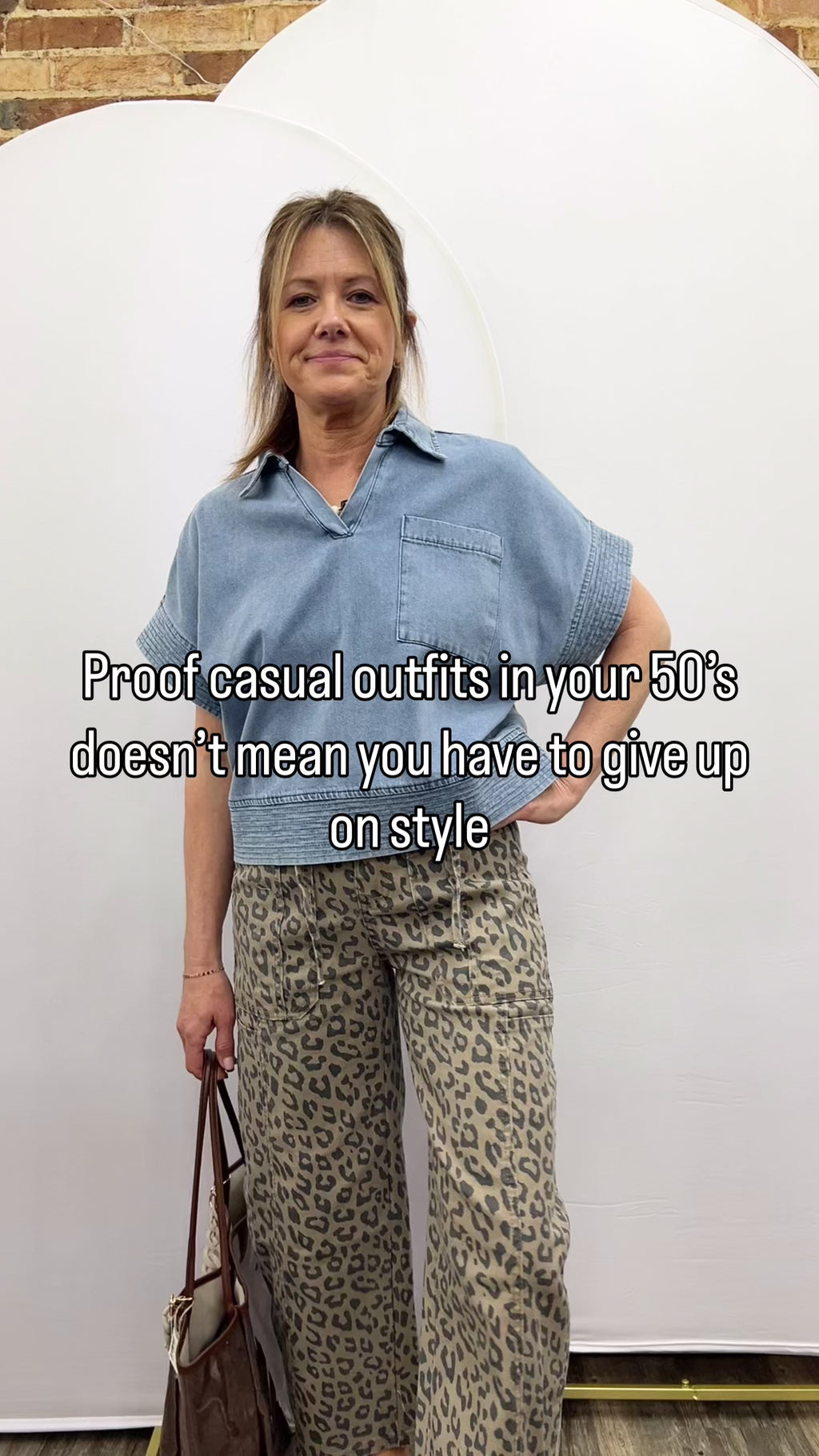 V Neck Denim Top