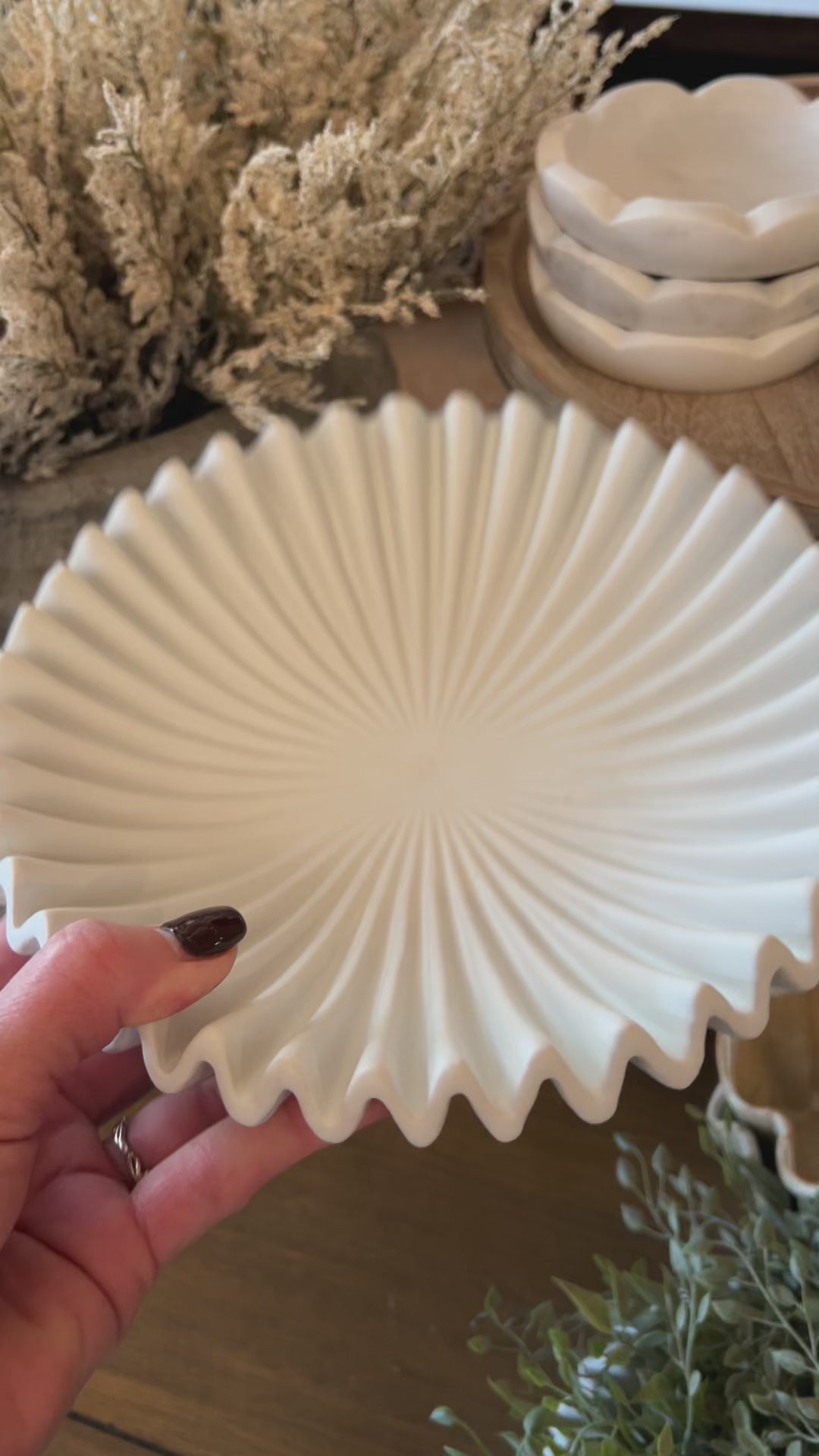 Pleated White Dish