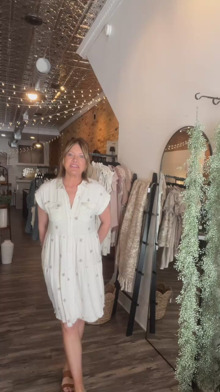 Linen Bow Dress