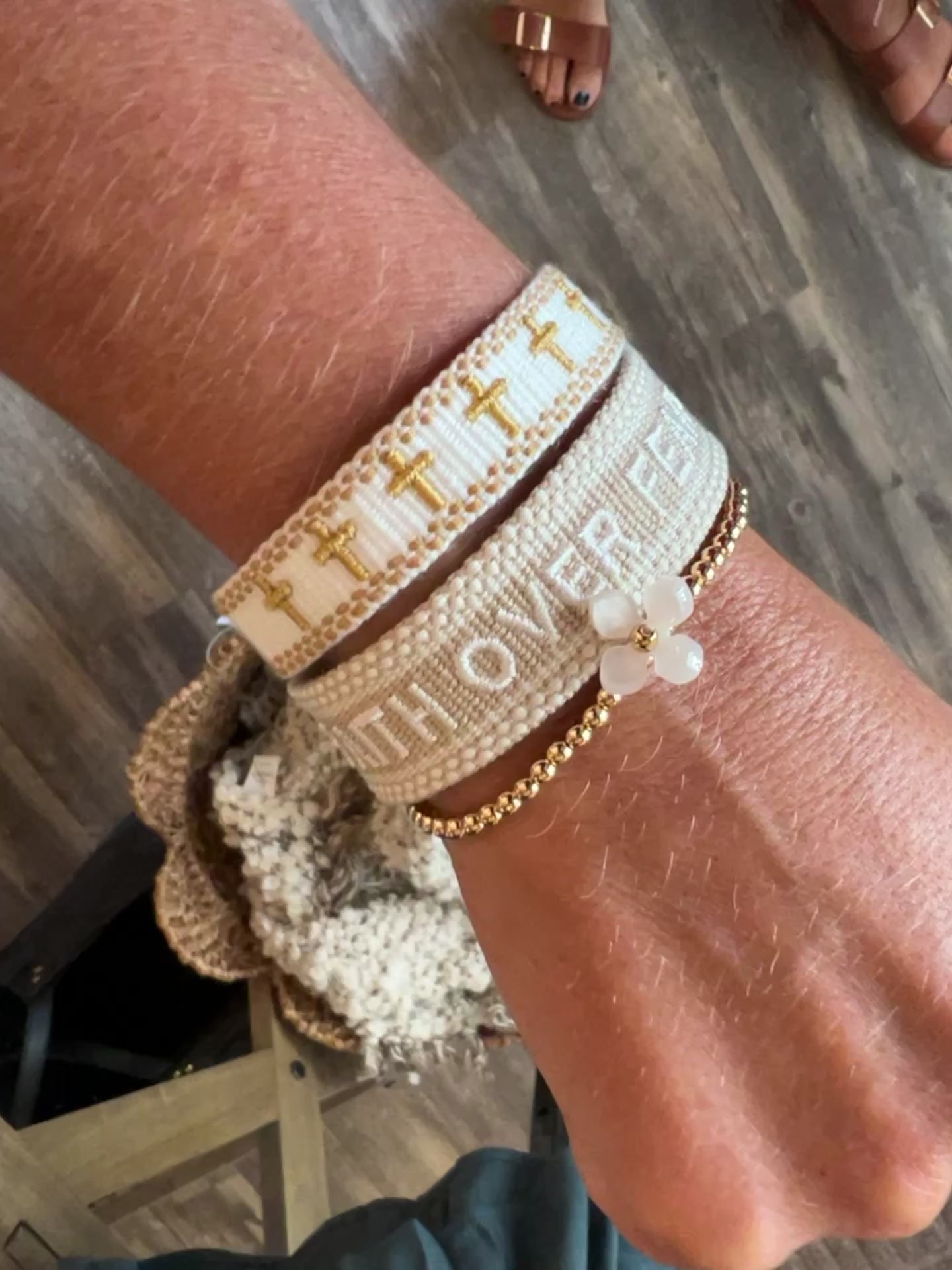 Woven Faith Over Fear Bracelet