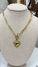Heart Statement Toggle Necklace