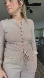 Brown Stripe Top(part of set)