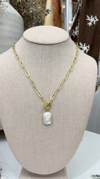 Baroque Pearl Toggle Necklace
