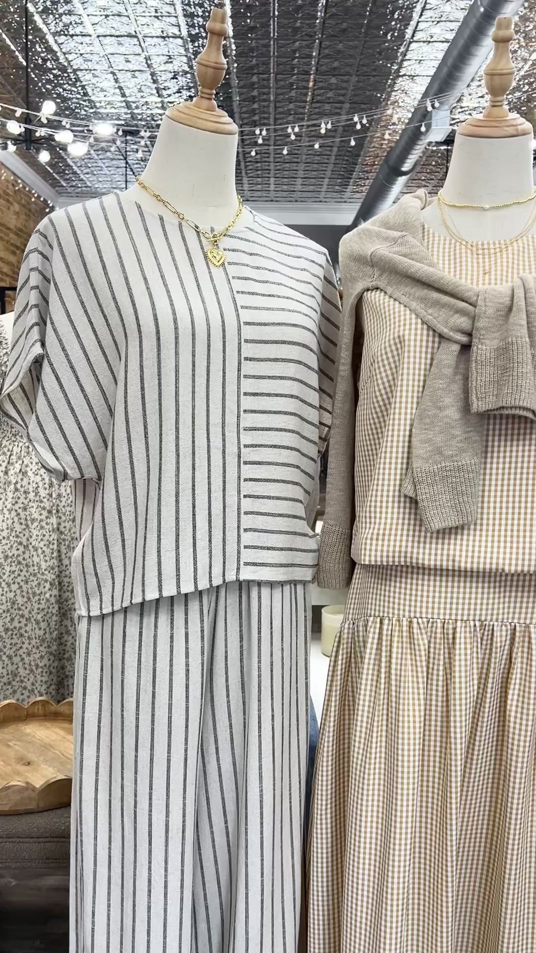 Striped Linen Set