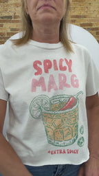 SPICY MARG VINTAGE GRAPHIC CROP TOP