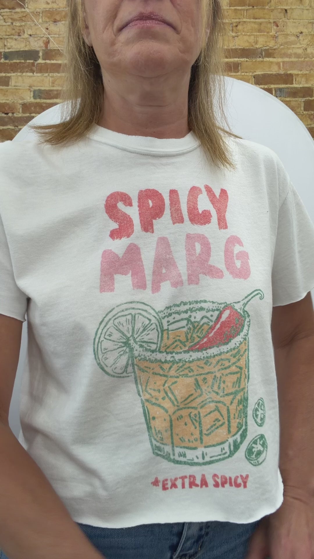 SPICY MARG VINTAGE GRAPHIC CROP TOP
