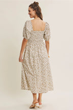 Puff Sleeve Floral Dress - The Cozy Nest