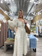 Puff Sleeve Floral Dress - The Cozy Nest