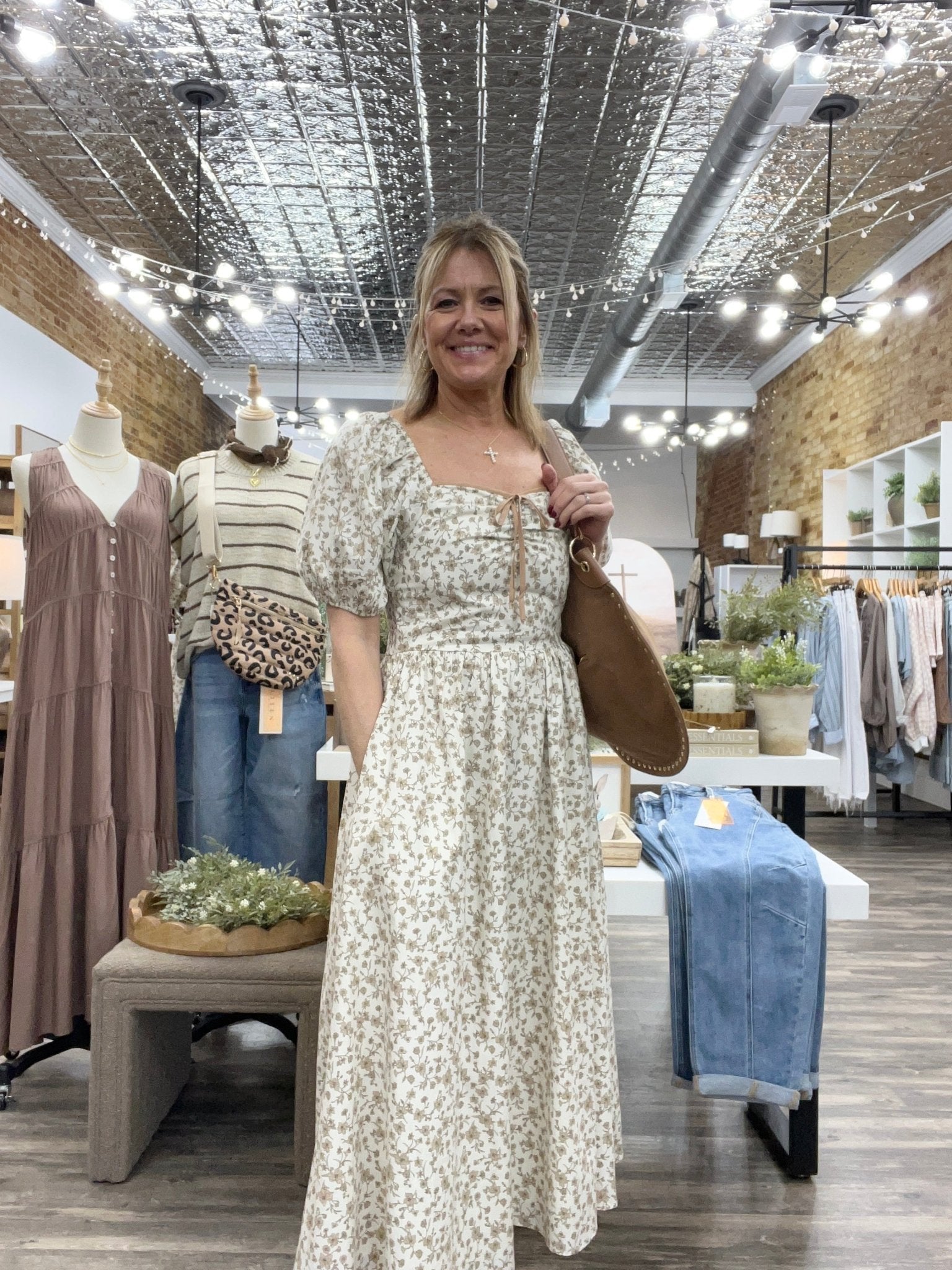 Puff Sleeve Floral Dress - The Cozy Nest