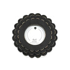 Round Black Scalloped Wood Frame - The Cozy Nest