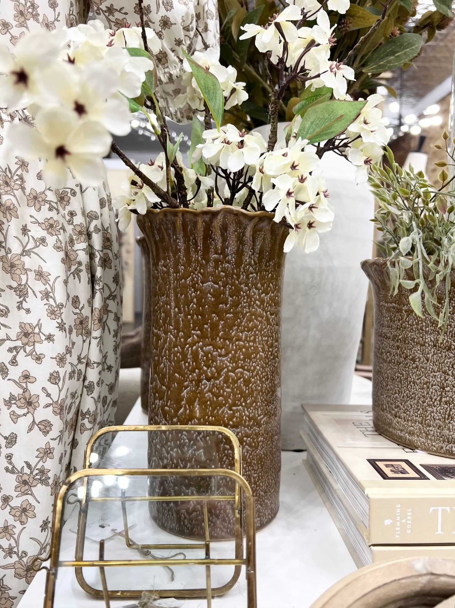 Ruffle Top Vase - Large - The Cozy Nest