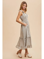 Ruffled Button Down Dress - The Cozy Nest