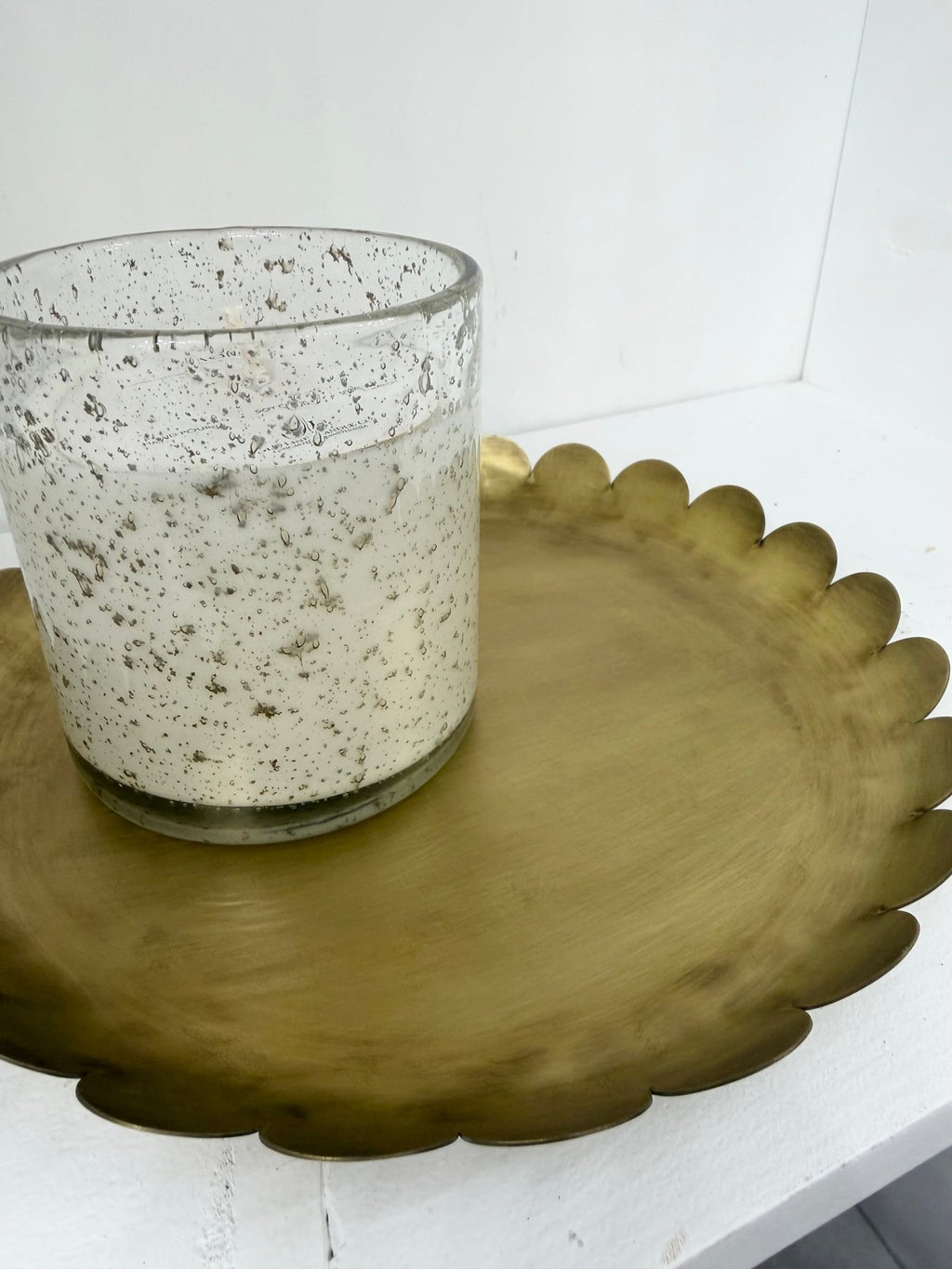 Scalloped Brass Tray - The Cozy Nest