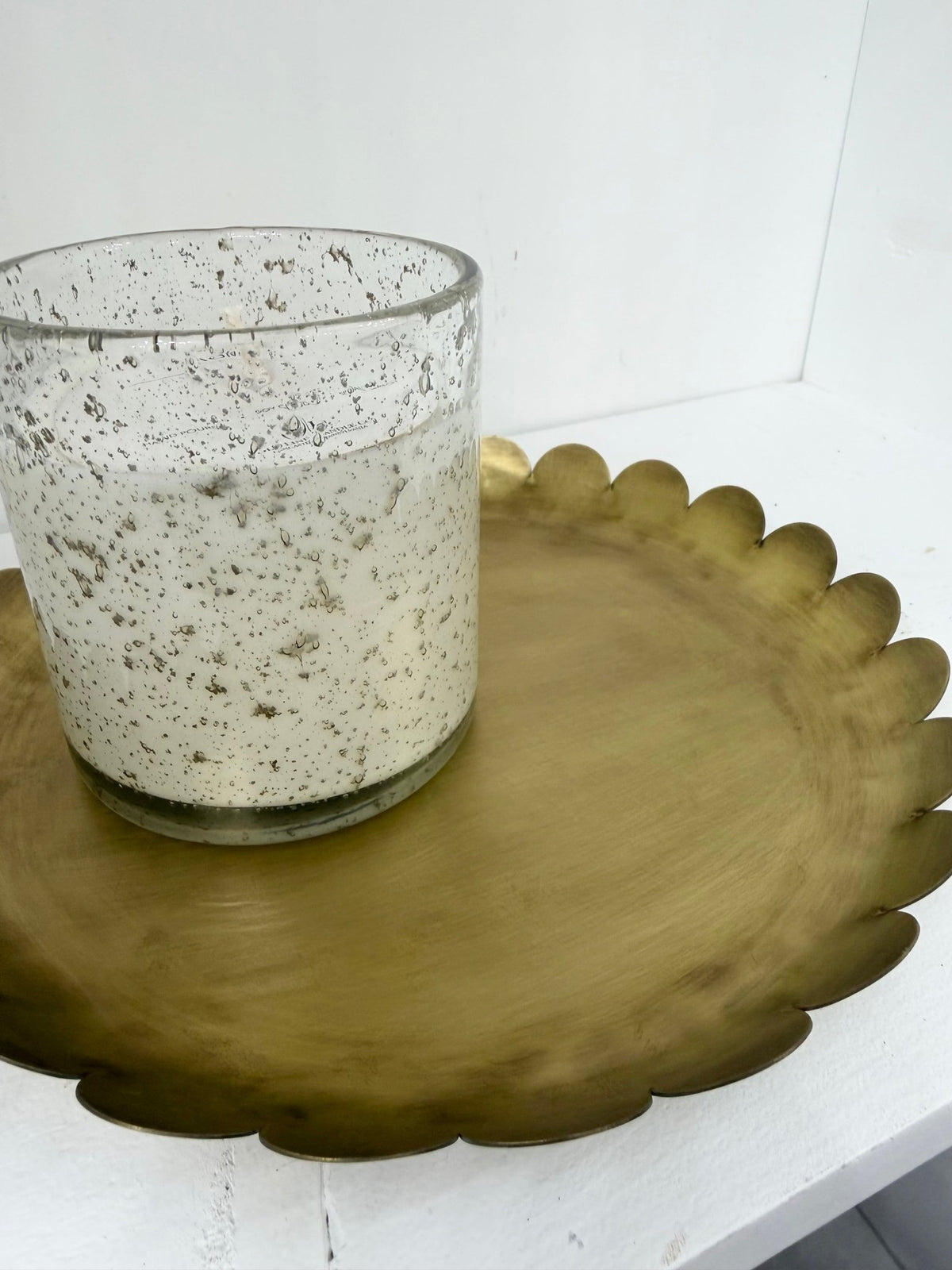 Scalloped Brass Tray - The Cozy Nest