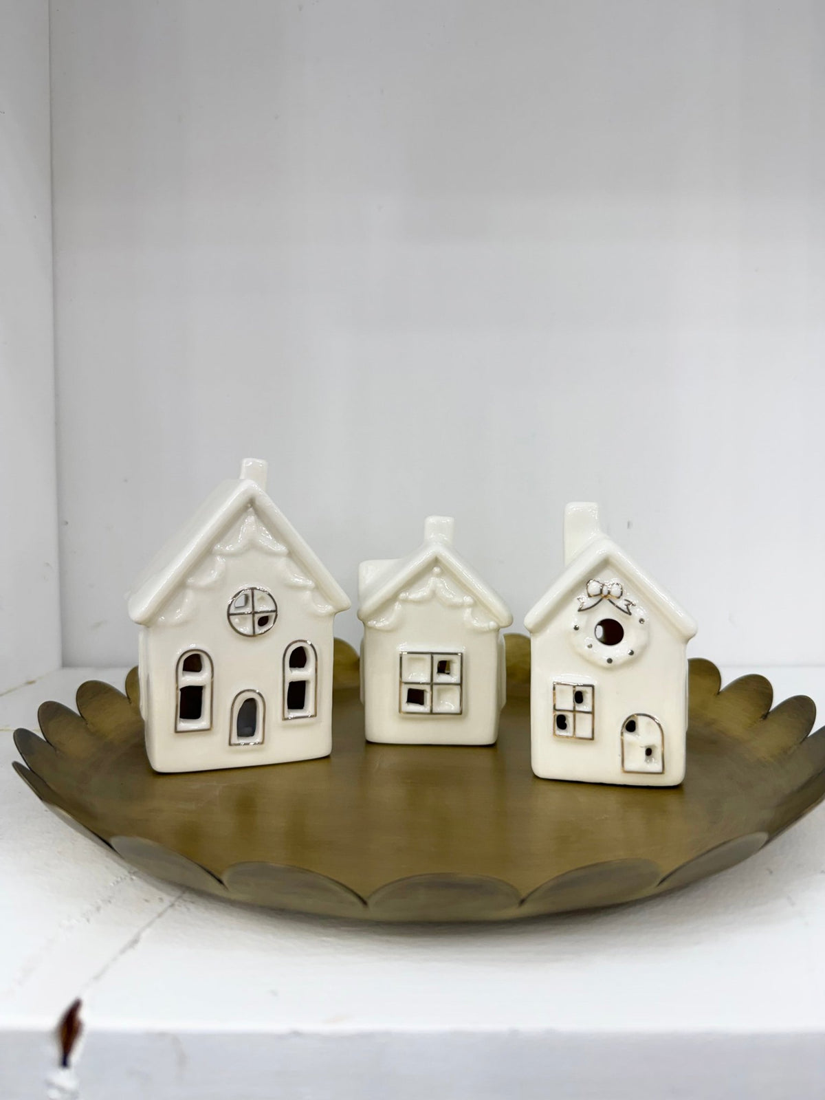 Scalloped Brass Tray - The Cozy Nest