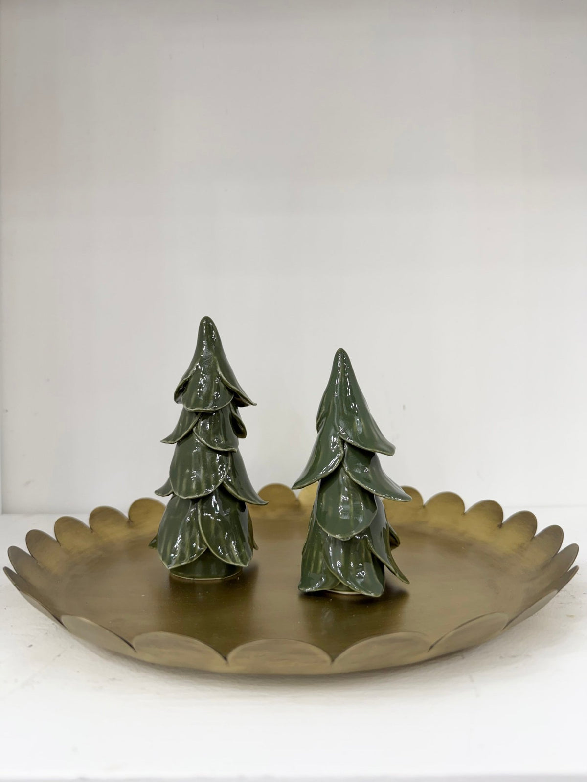 Scalloped Brass Tray - The Cozy Nest