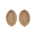 Scalloped Oval Wood Framed Floral Set - The Cozy Nest