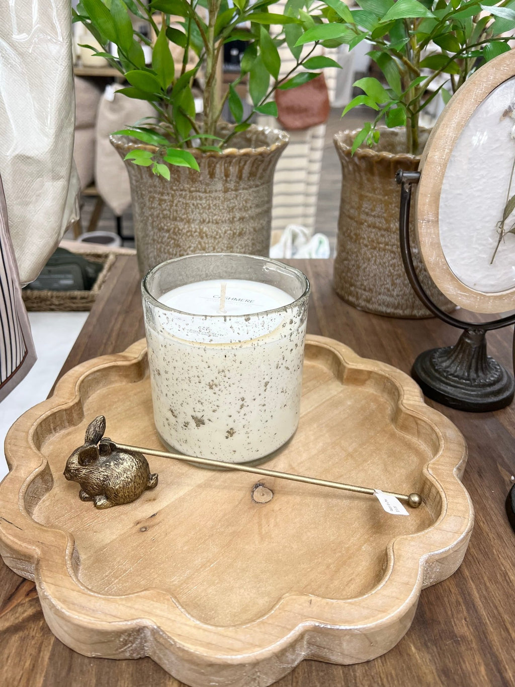 Scalloped Wood Tray - The Cozy Nest