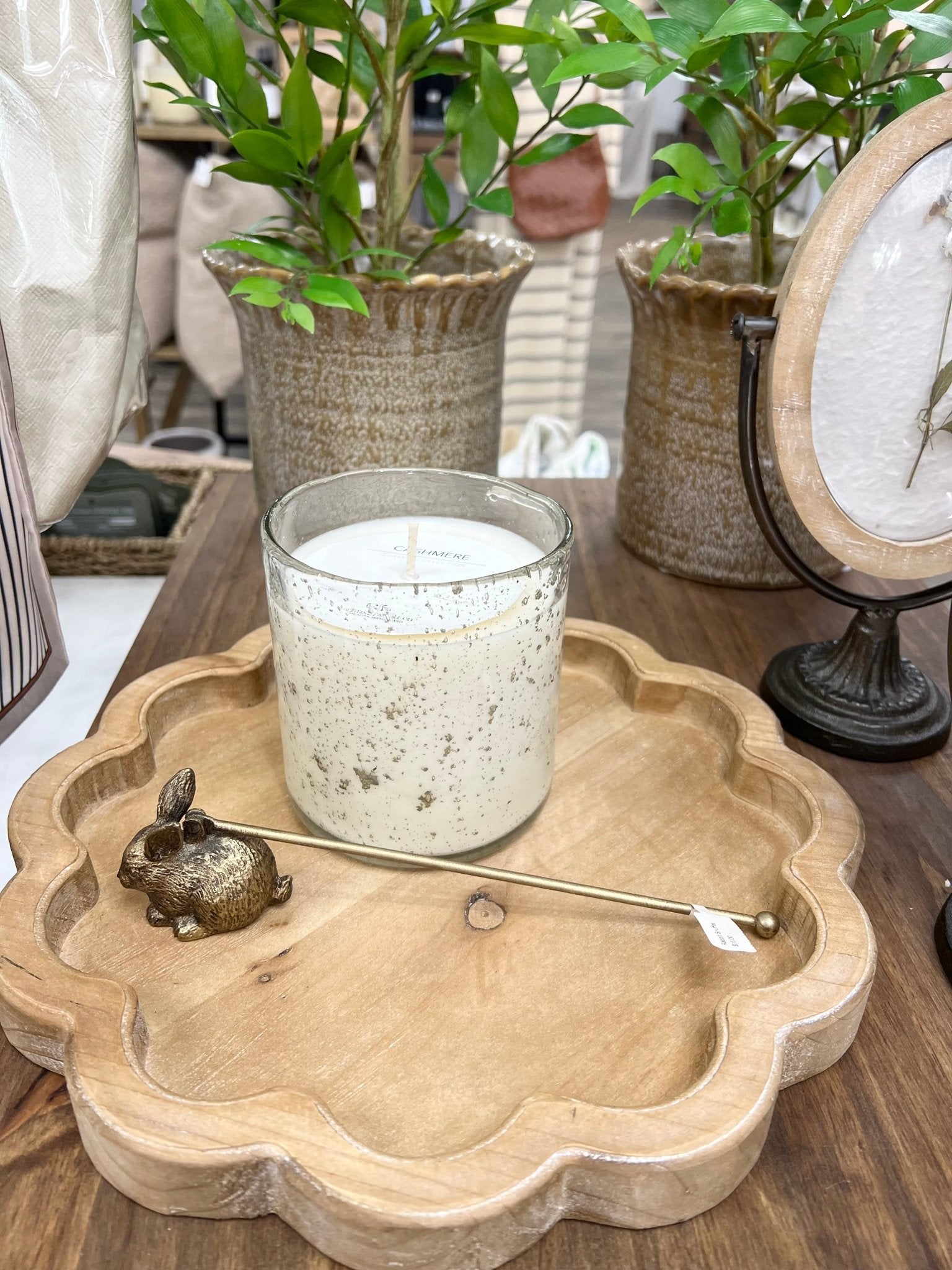 Scalloped Wood Tray - The Cozy Nest