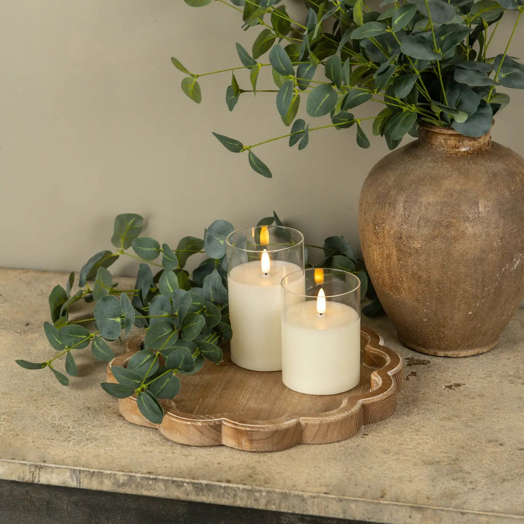 Scalloped Wood Tray - The Cozy Nest