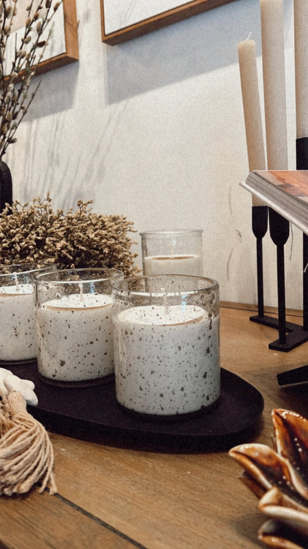 Seeded Glass Soy Candle - The Cozy Nest