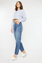 Slouchy Fit Drawstring Denim - The Cozy Nest