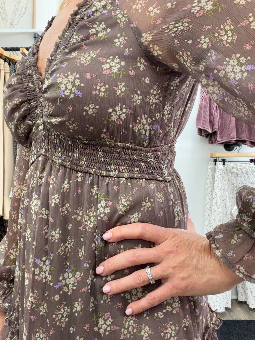 Smocked Floral Maxi Dress - The Cozy Nest