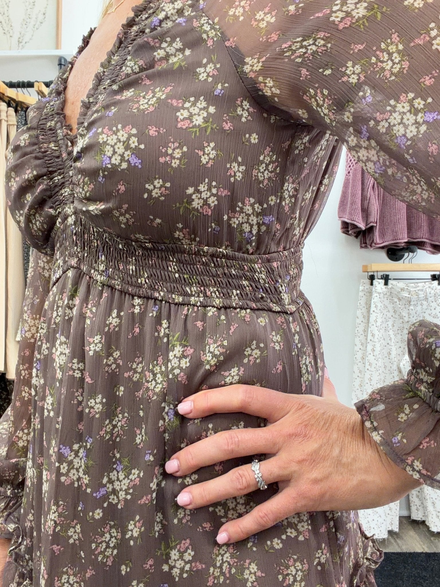 Smocked Floral Maxi Dress - The Cozy Nest
