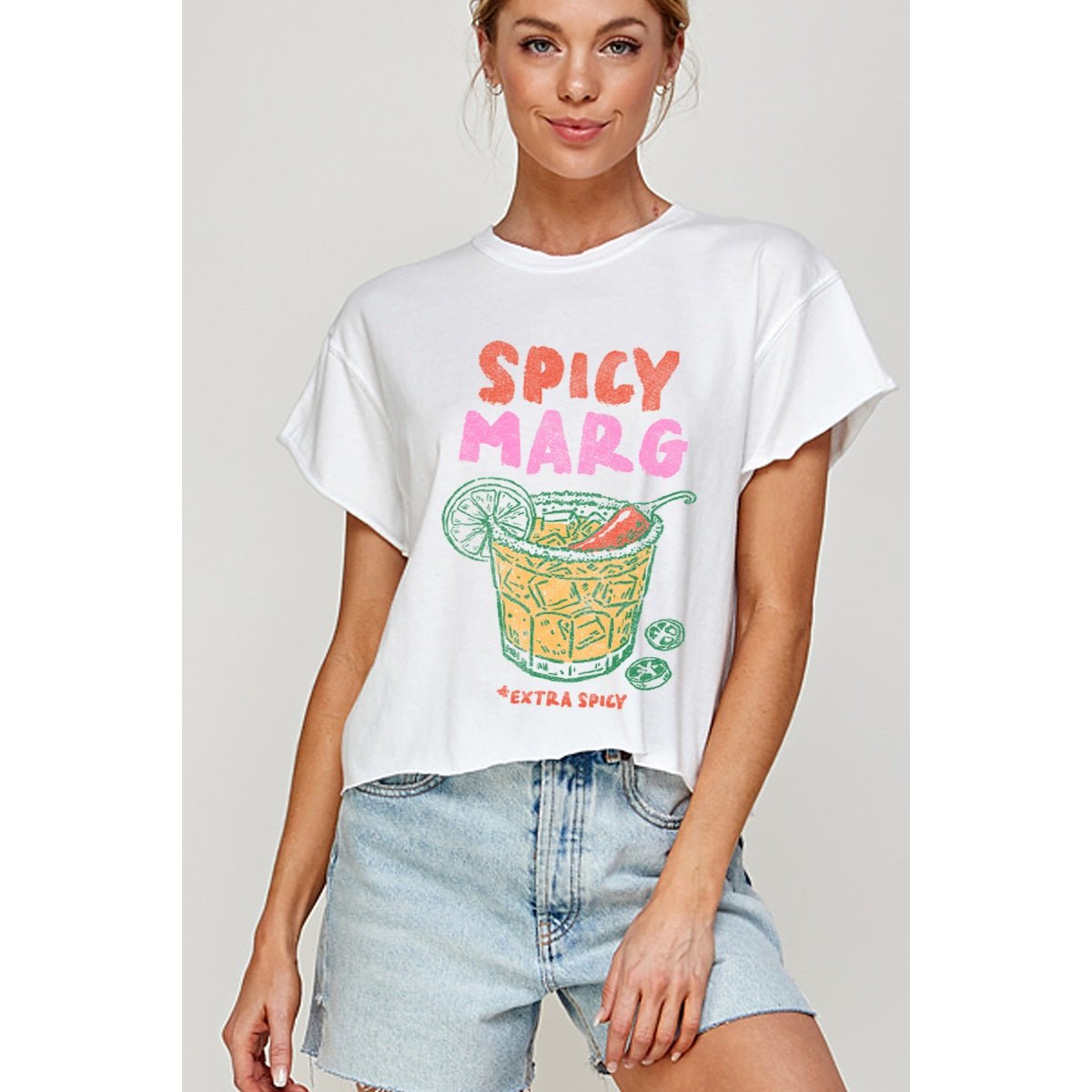 SPICY MARG VINTAGE GRAPHIC CROP TOP - The Cozy Nest