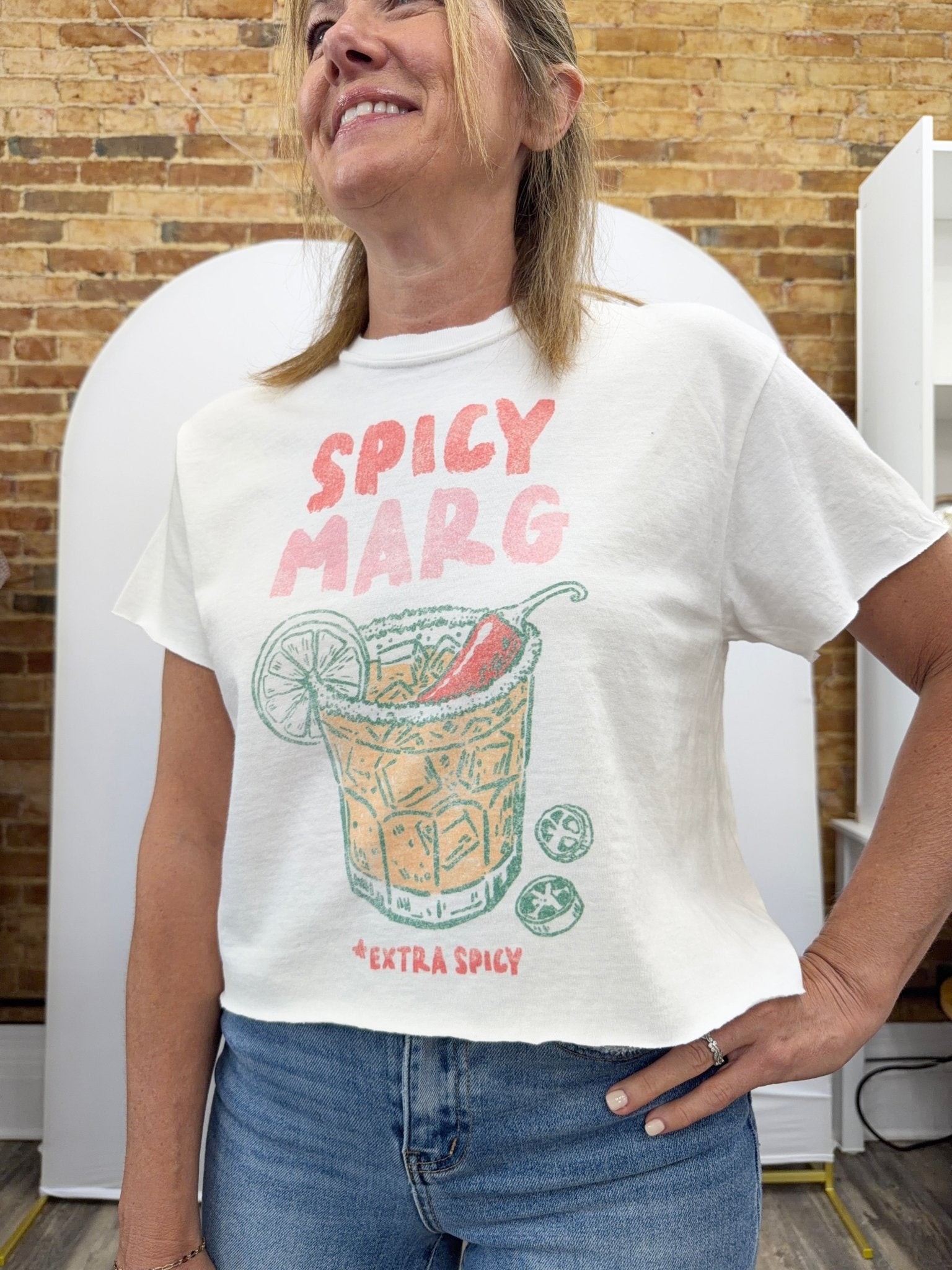 SPICY MARG VINTAGE GRAPHIC CROP TOP - The Cozy Nest