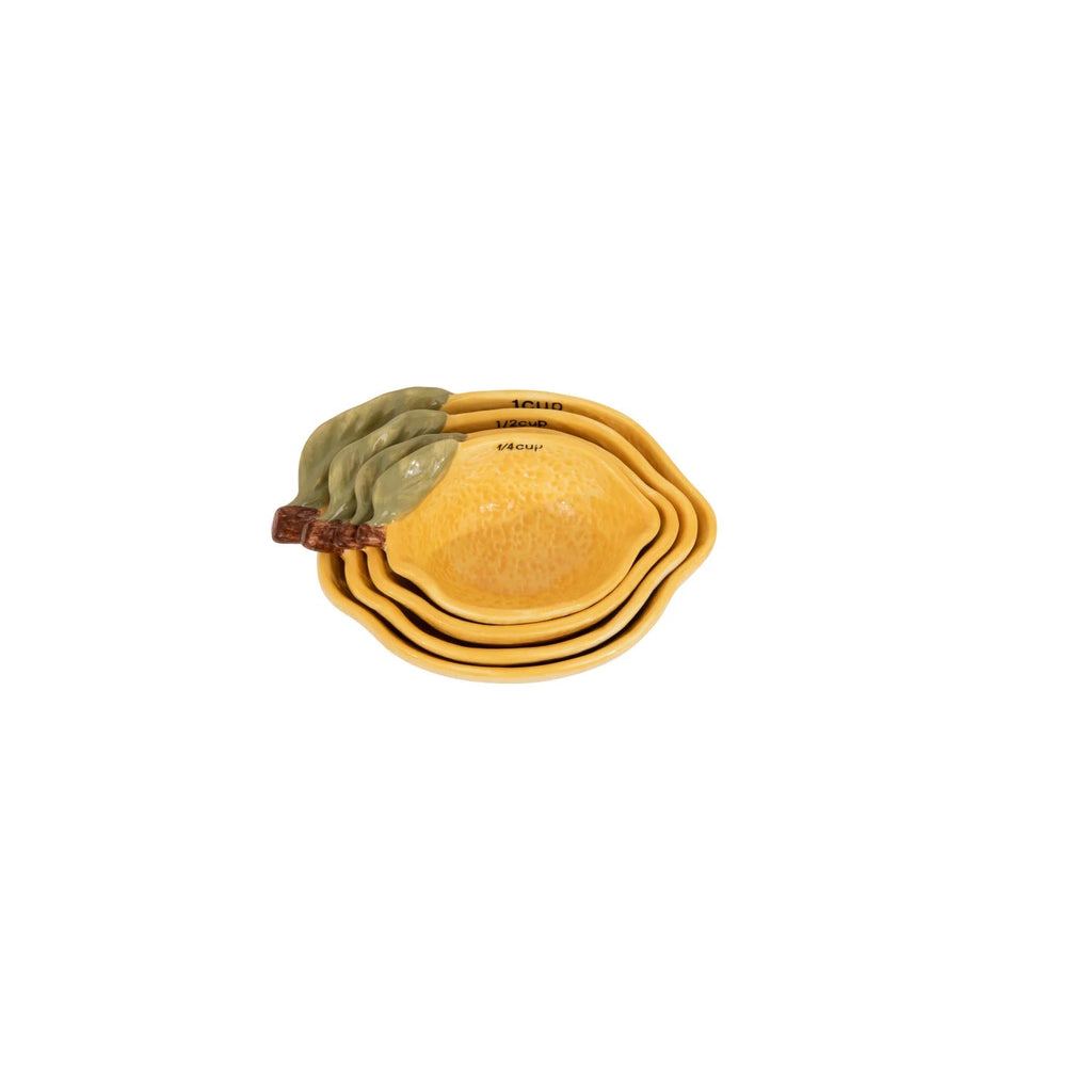 Stoneware Lemon Measuring Cups - The Cozy Nest