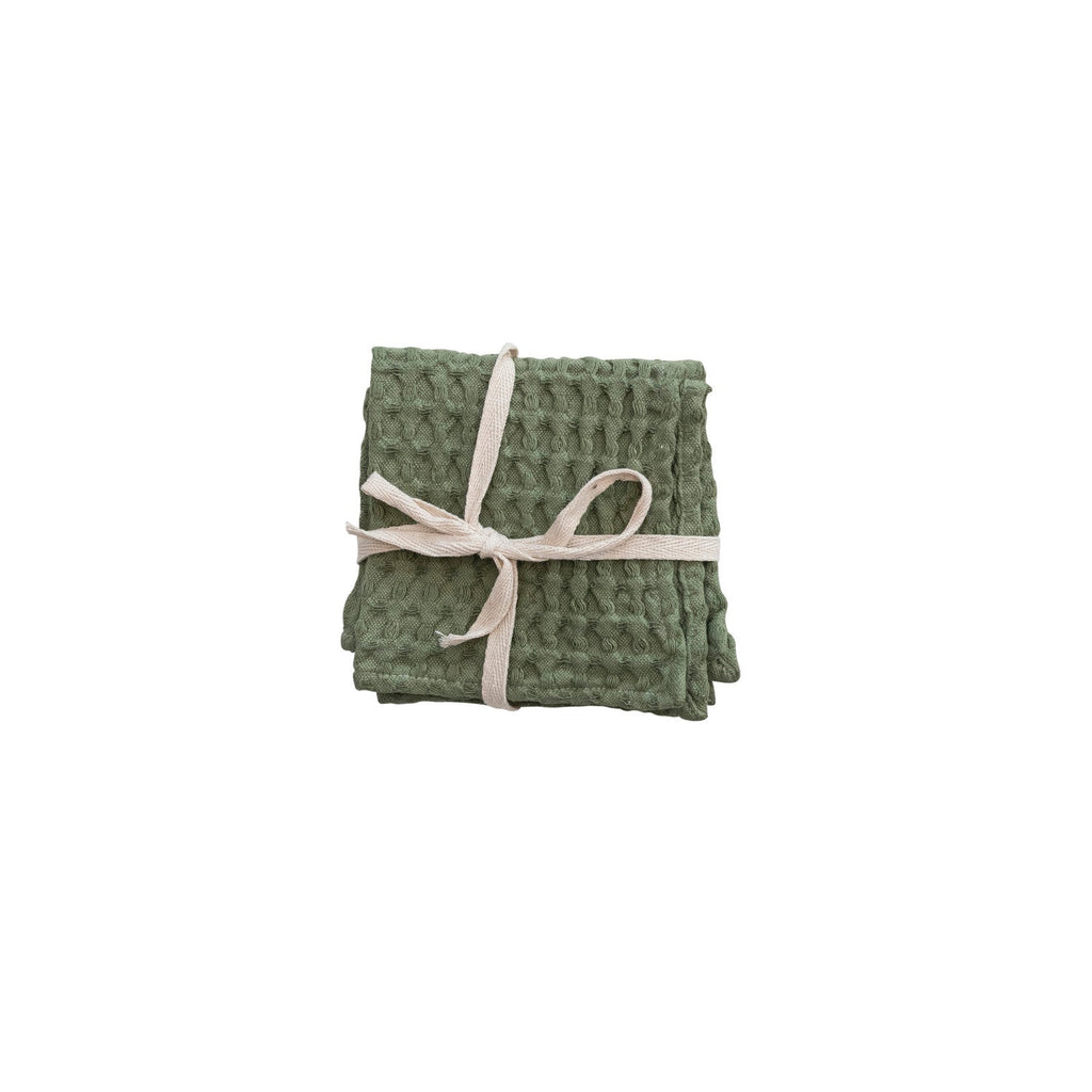 Stonewashed Cotton Waffle Weave Dish Cloths - The Cozy Nest