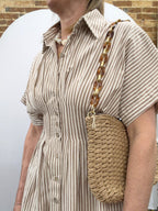 Striped Button Down Shirtdress - The Cozy Nest