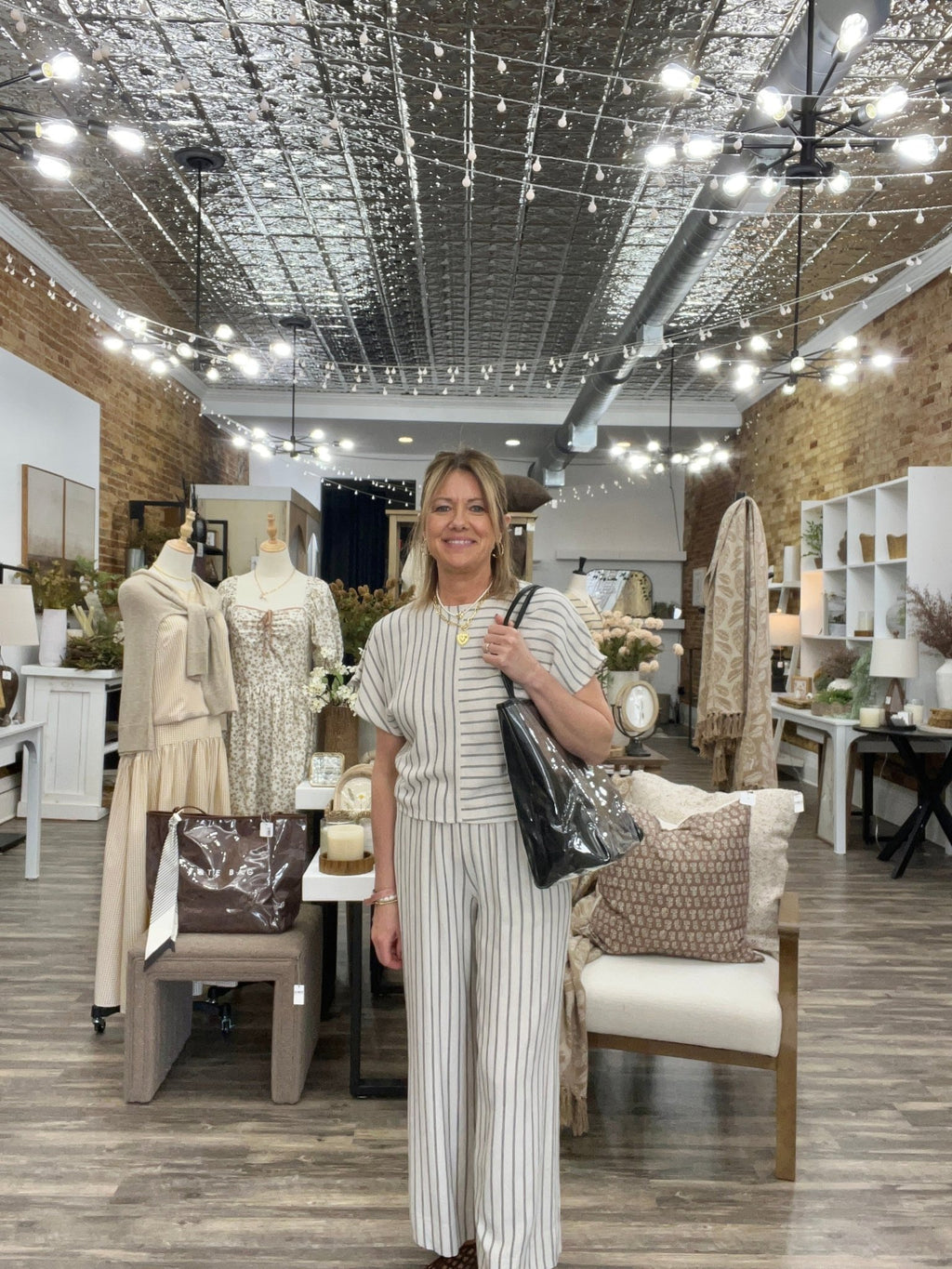 Striped Linen Set - The Cozy Nest