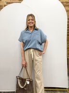 Striped Wide Linen Pants - The Cozy Nest