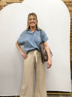 Striped Wide Linen Pants - The Cozy Nest