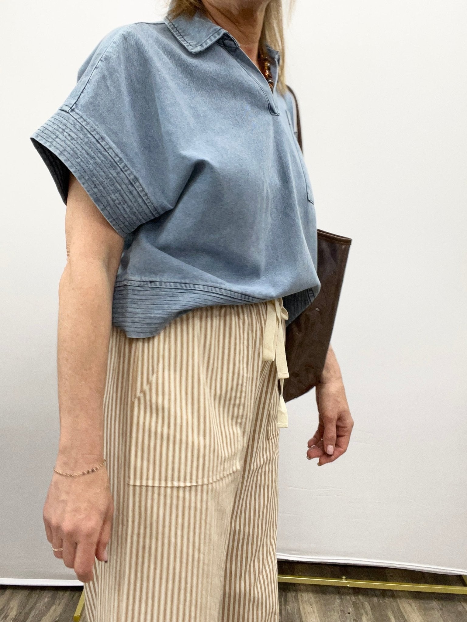 Striped Wide Linen Pants - The Cozy Nest