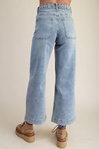 Stud Detail Washed Jeans - The Cozy Nest