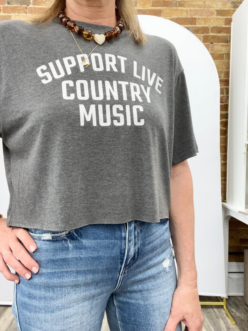 Support Live Country Music Graphic T - The Cozy Nest