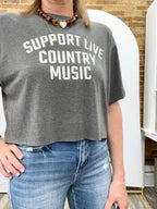 Support Live Country Music Graphic T - The Cozy Nest