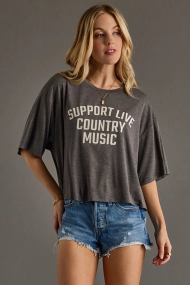 Support Live Country Music Graphic T - The Cozy Nest