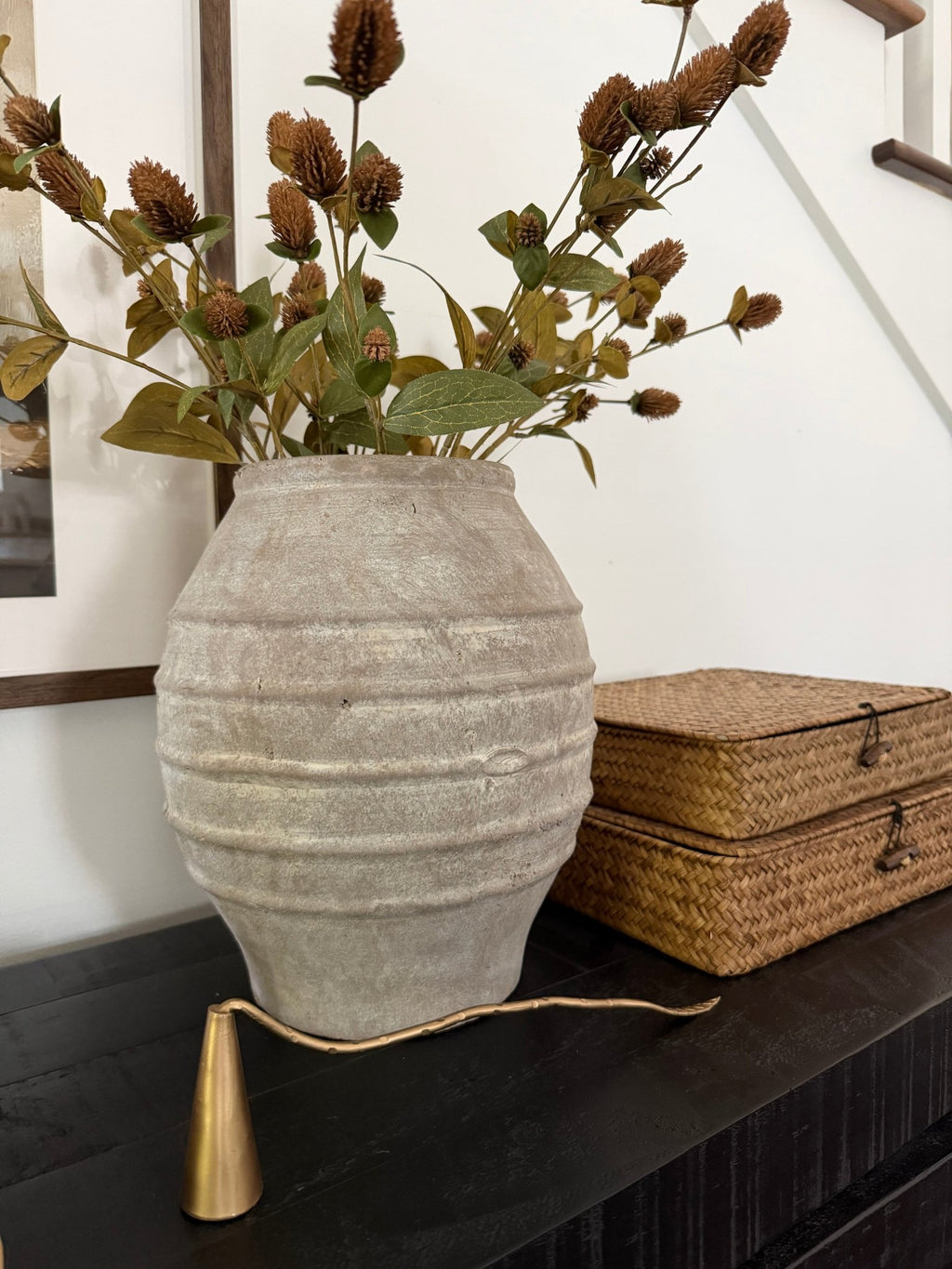 Taupe Artizan Vase - The Cozy Nest