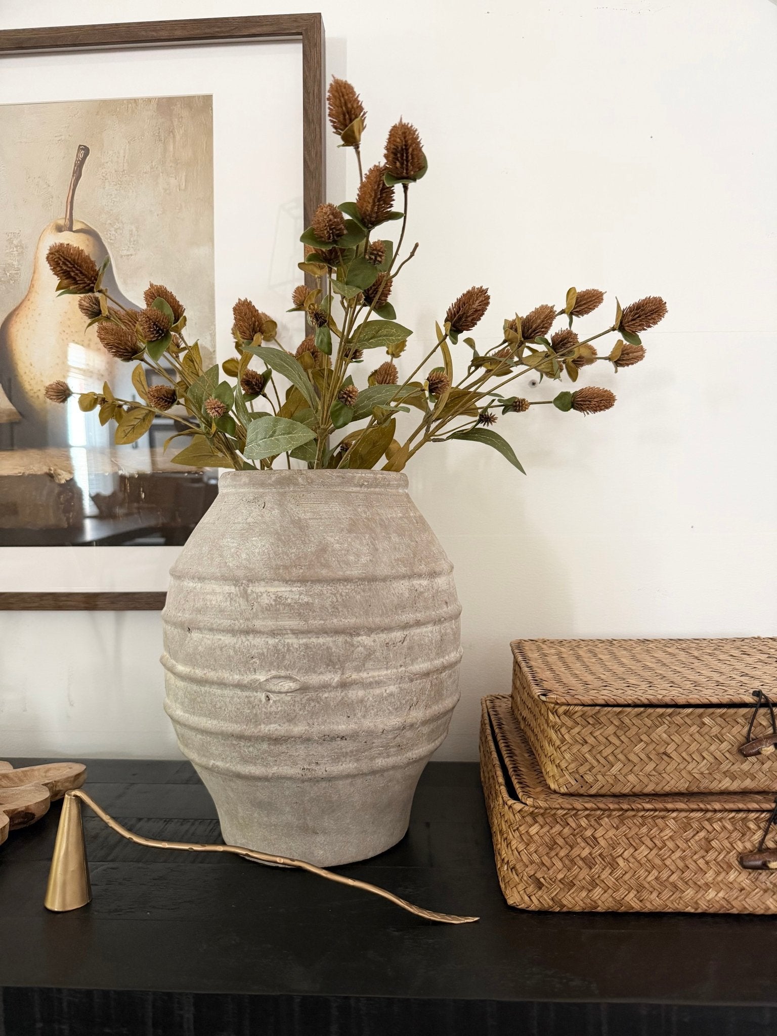 Taupe Artizan Vase - The Cozy Nest