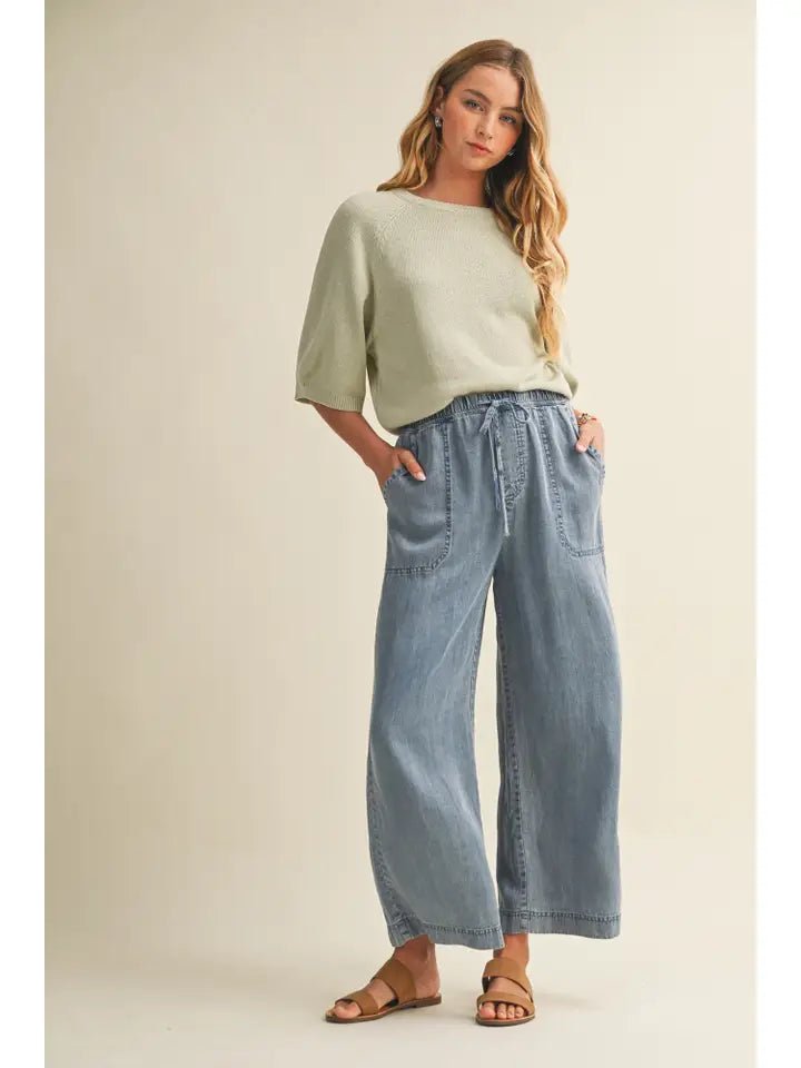Tencel Cropped Pants - The Cozy Nest