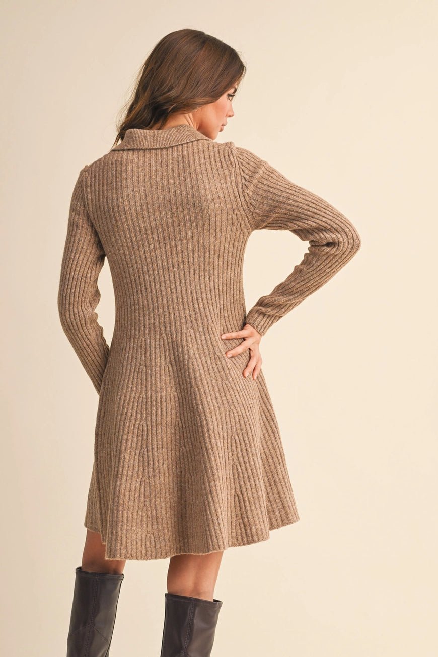 The Kiley Dress - Mocha - The Cozy Nest