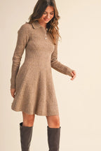The Kiley Dress - Mocha - The Cozy Nest