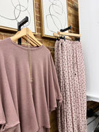 Tie Sleeve Top In Mulberry - The Cozy Nest
