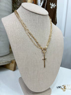 Triple Chain Cross Necklace - The Cozy Nest