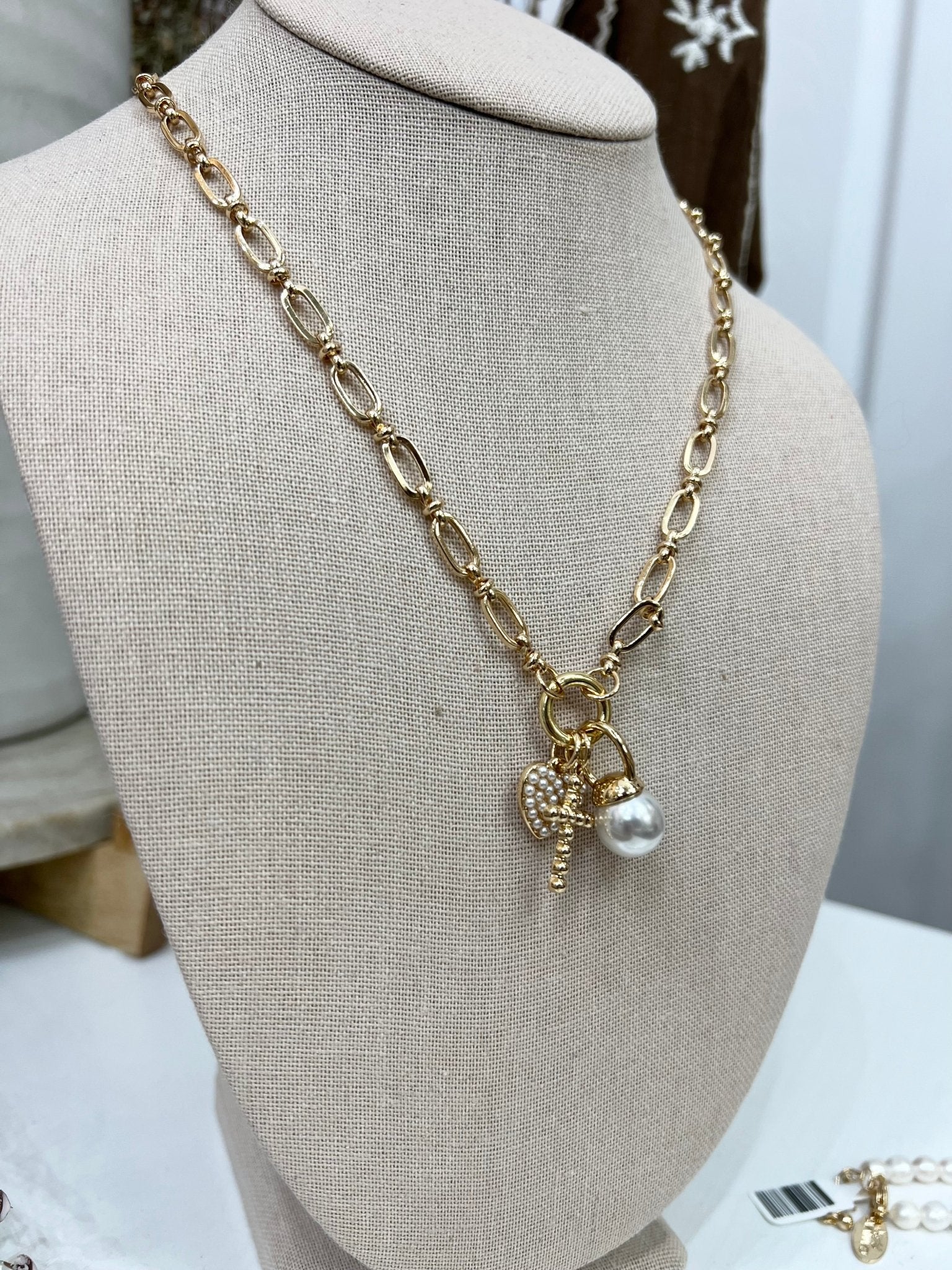Triple Charm Necklace - The Cozy Nest